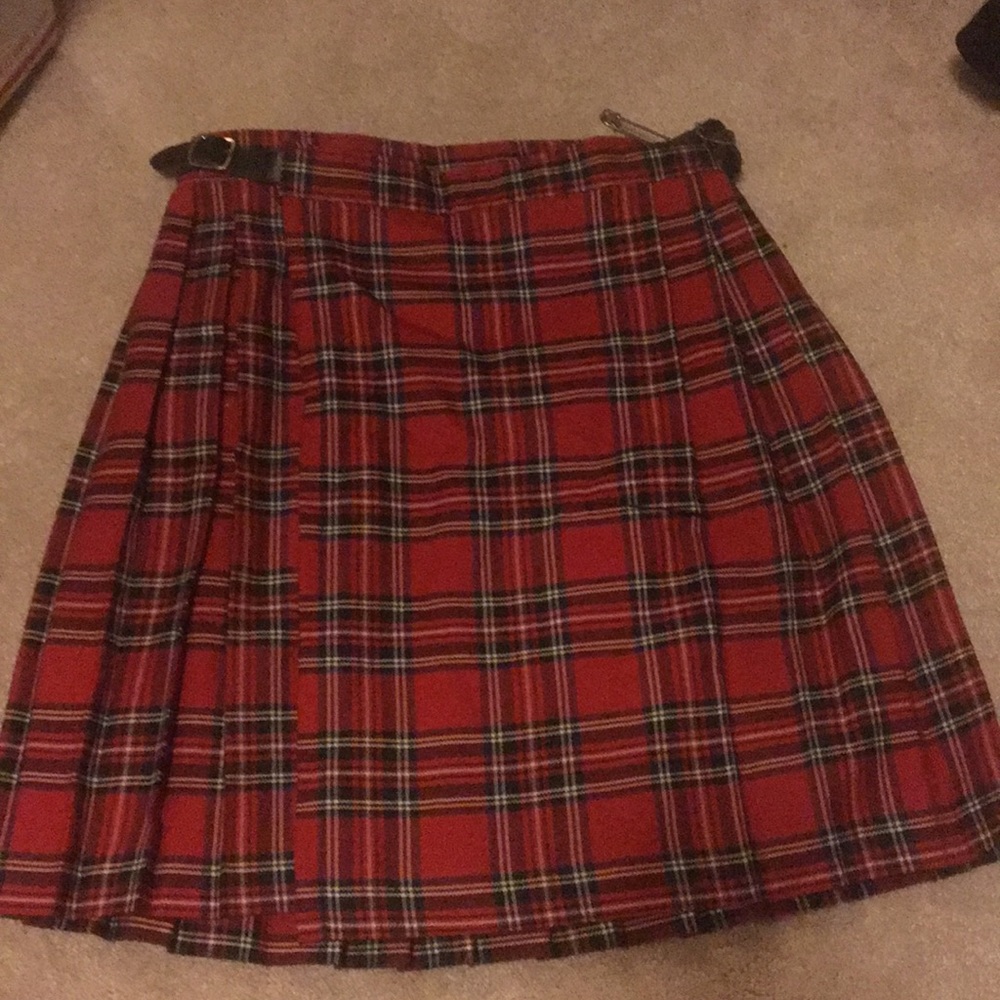 Red plaid kilt